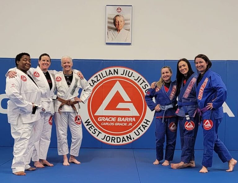 Professor Andrea and her women's only class at Gracie Barra West Jordan