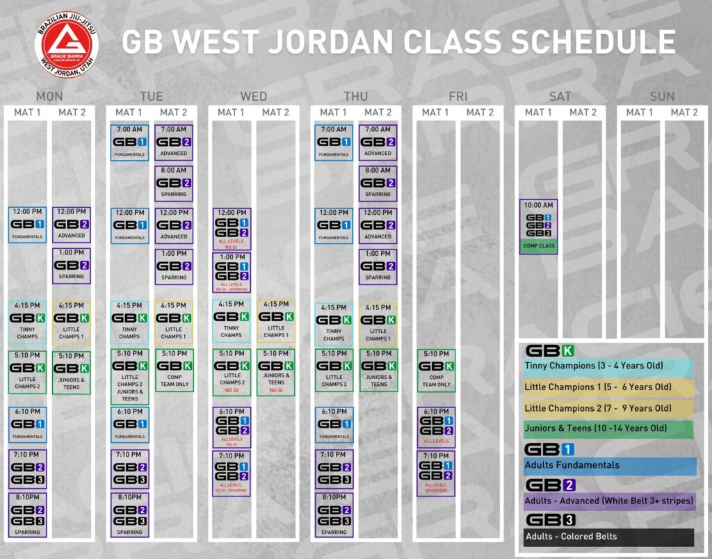 jiu jitsu schedule wj
